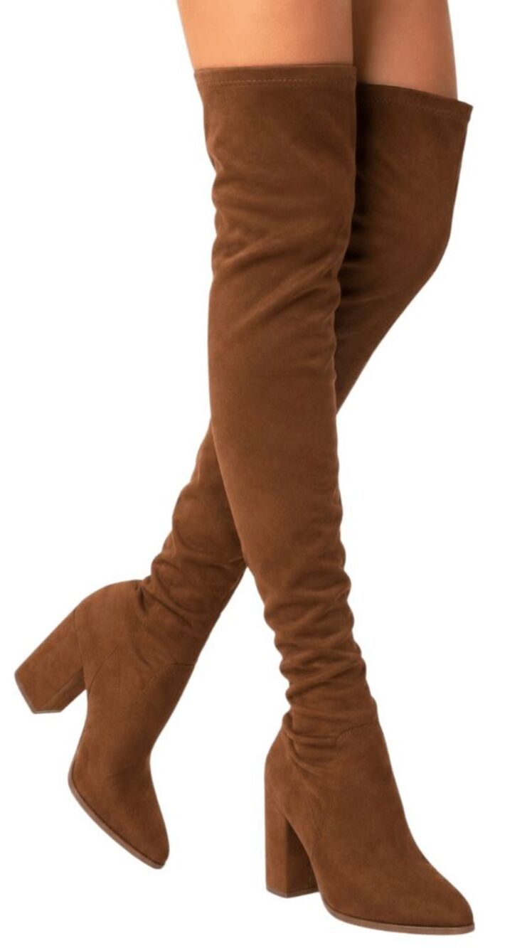 NWOB STEVE MADDEN Ramona Faux Suede Over The Knee Boot Size 7M